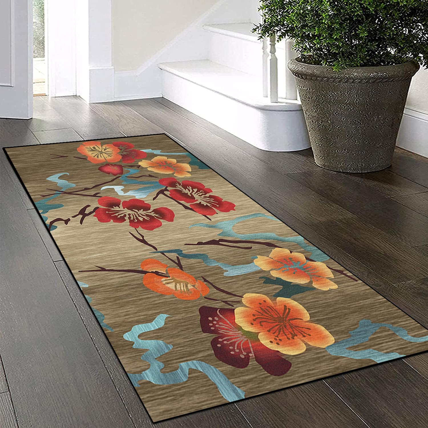 Tæppe løber gang køkken skridsikker vaskbar 90 x 480 cm tæppeløber ...