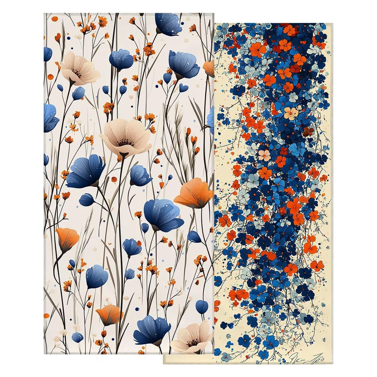 Toalla Playa 80x160 cm, Toalla Gimnasio Microfibra Secado Rapido, Juego de 2 Antiarena Toallas de Playa, Ligera Compacta Toallas Microfibra Grande para Viaje, Regalo Hombre Regalo Mujer (Flor) -4095