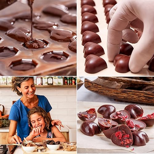 Miniatura 6 de CybrTrayd Moldes de caramelo de chocolate  Paquete de moldes de graduación No. 1-3 piezas  Incluye instrucciones (idioma español no garantizado)