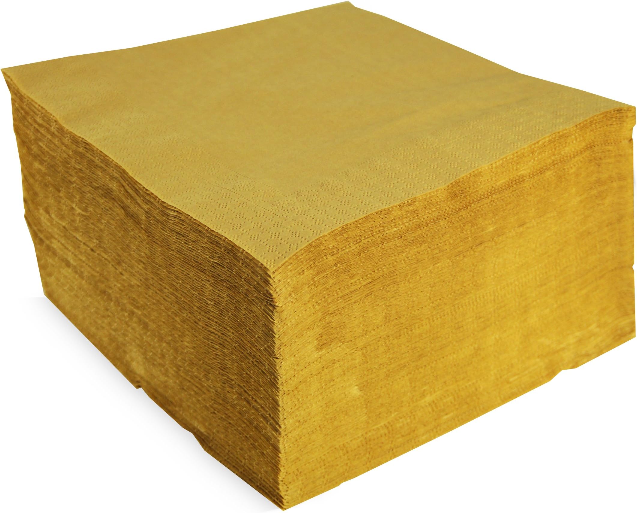Saten ser42208083 Collection, Napkin 40 x 40, 2 Layers, 1/4 Fold, 100 Napkins, 2 Layers Lisa with Valance, Gold