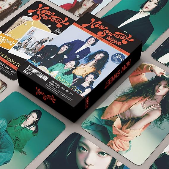 MXP 55pcs NewJeans Postcards Kim Min-ji, HANNI, Kang Hae-rin, DANIELLE, Lee Hye-in Photocards LOMO Cards for Collecting, Trading