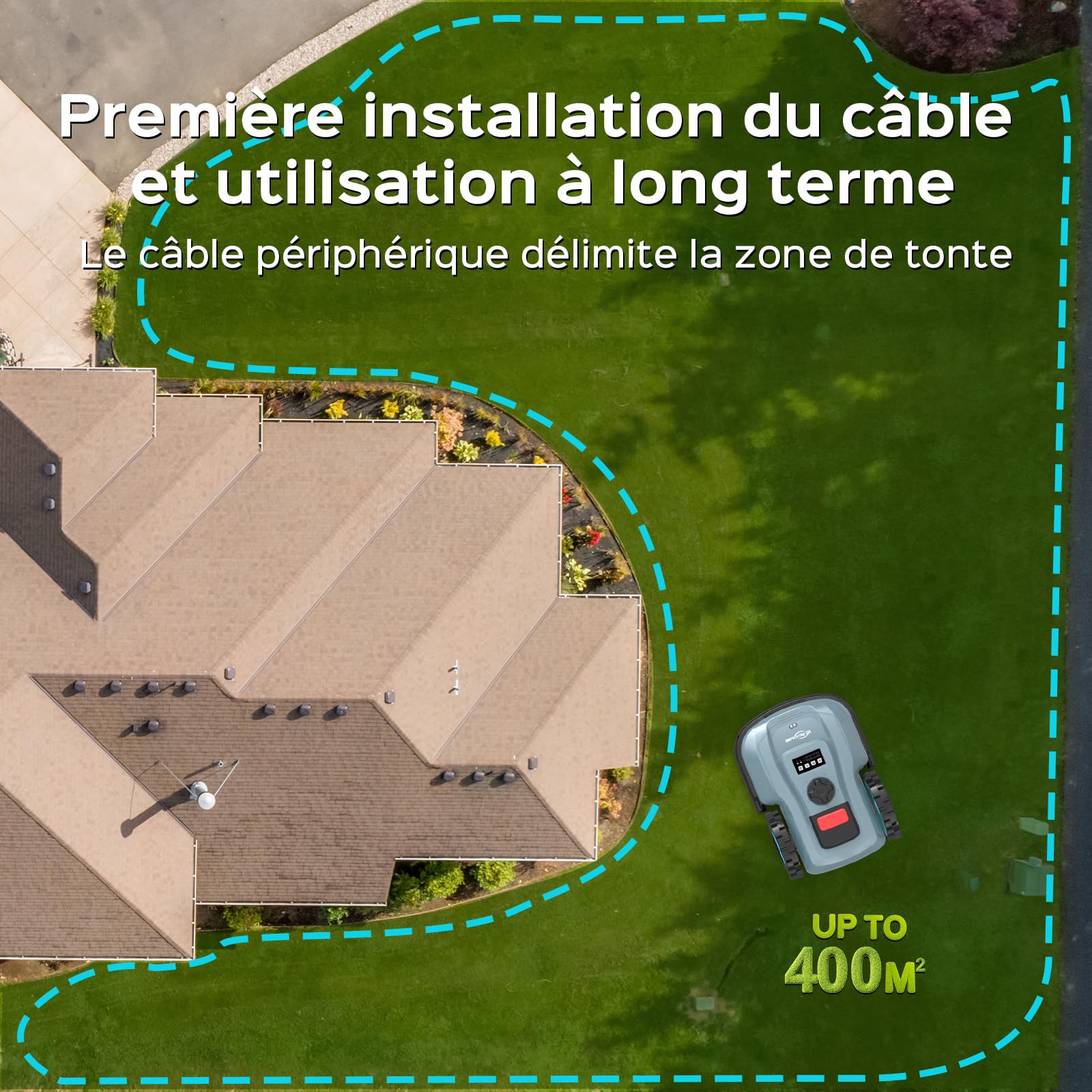 YARDCARE E400 Robot Tondeuse — vue 3