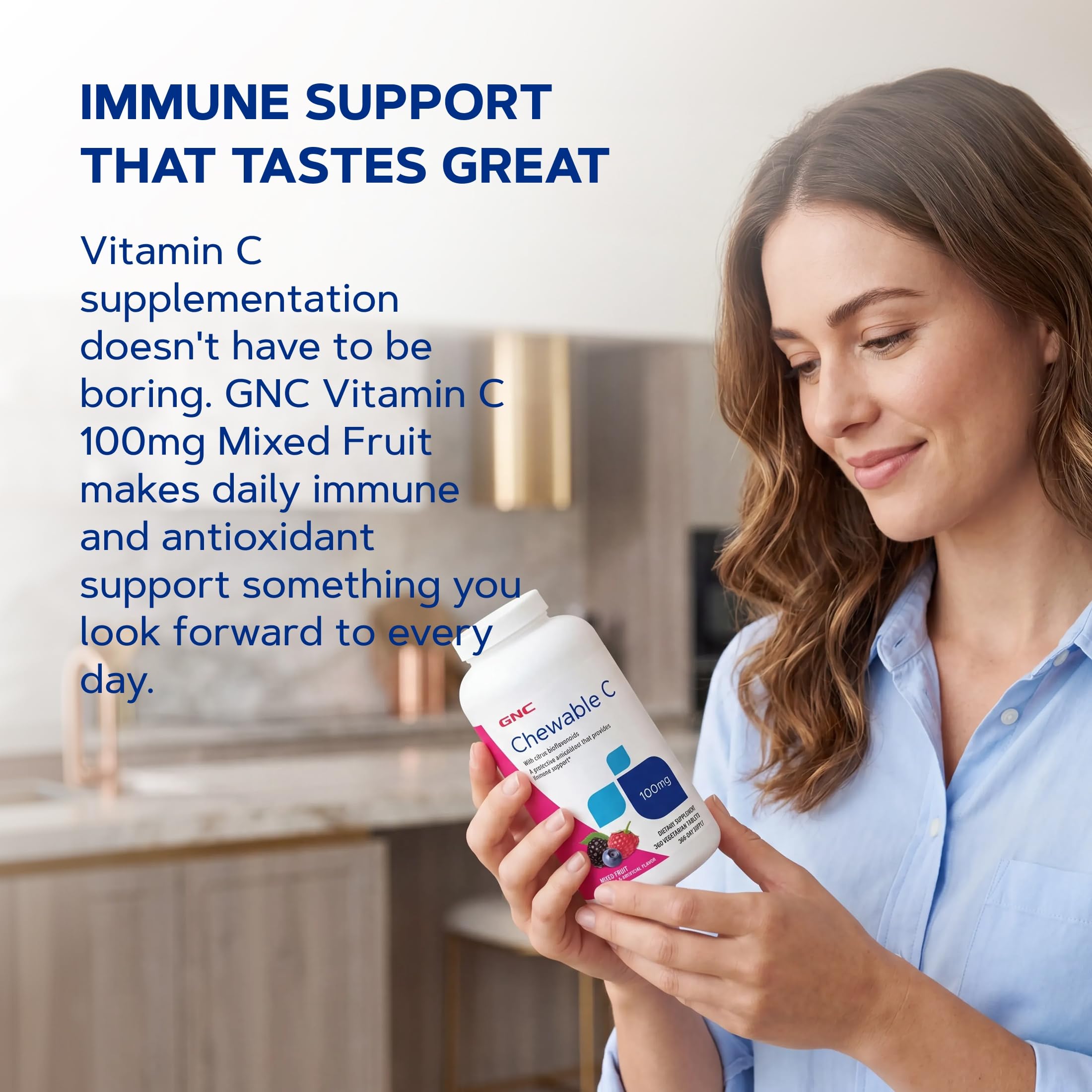 GNC Vitamin C 100mg, Provides Immune Support, Mixed Fruit, 360 Servings — Amazon image 7