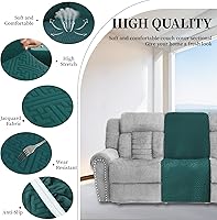 Vista 310 de Fundas 100% impermeables para sofá reclinable seccional, fundas para sofá reclinable en forma de L, funda para sofá seccional de esquina