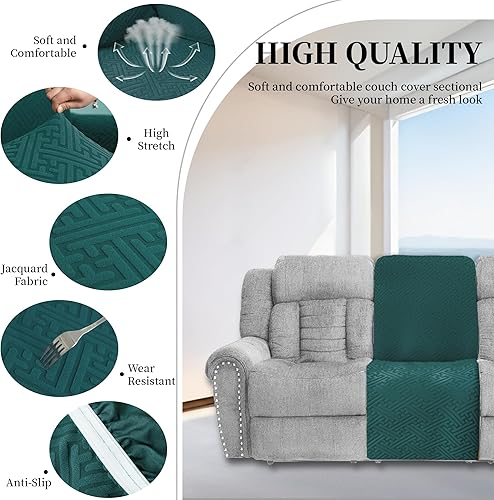 Miniatura 310 de Fundas 100% impermeables para sofá reclinable seccional, fundas para sofá reclinable en forma de L, funda para sofá seccional de esquina en forma de