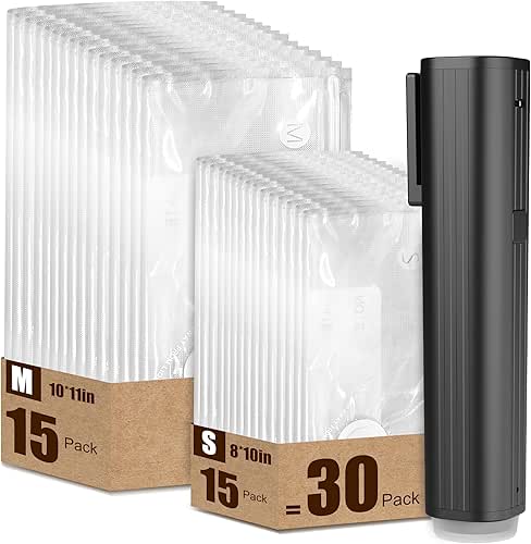 Elxis Vacuum Sealer, Portable handheld Vacuum Sealer + 30 Reusable