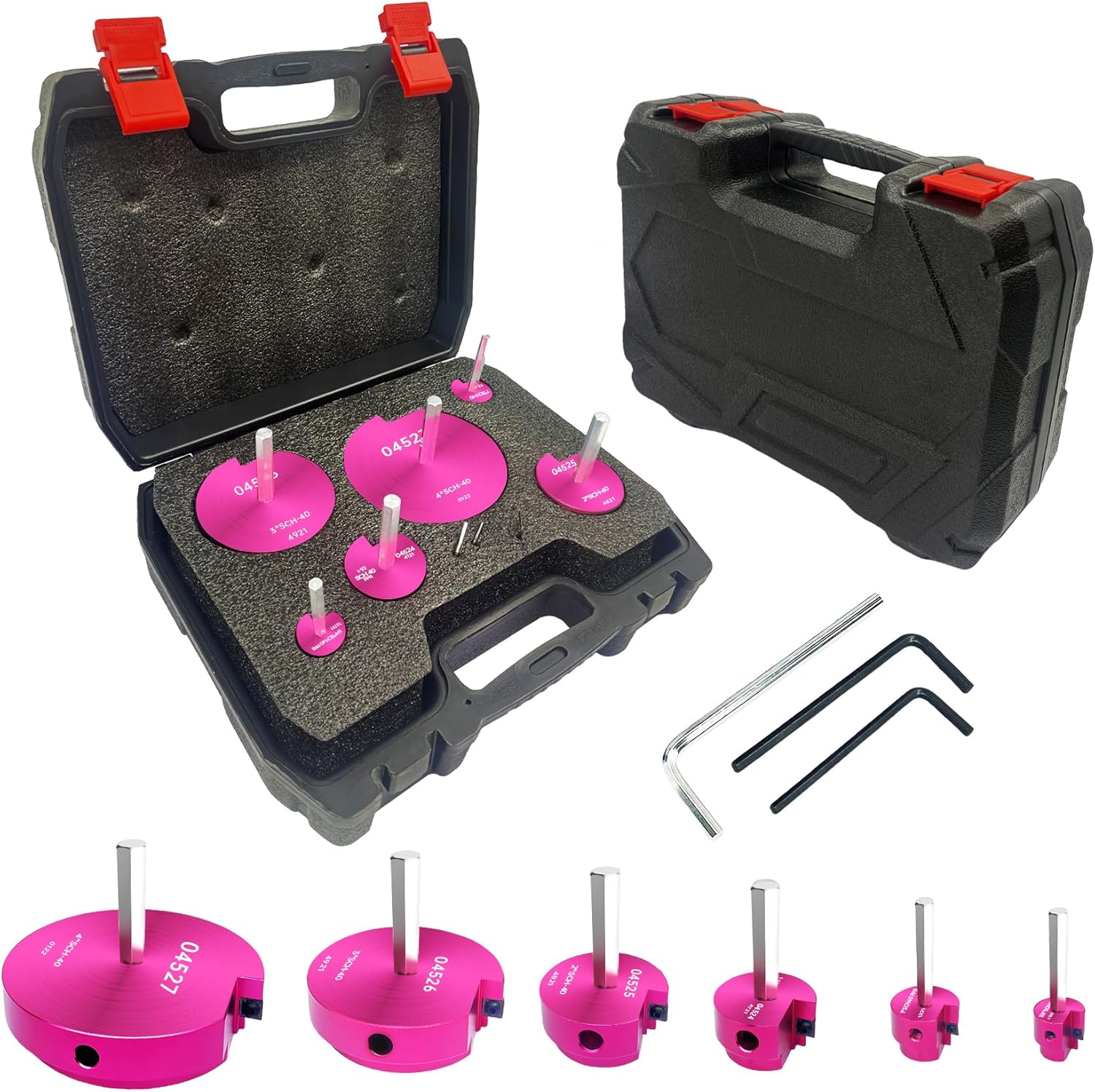 6 PCS PVC Pipe Reamer Kit, PVC Fitting Saver with 3/4 inch, 1 inch, 11