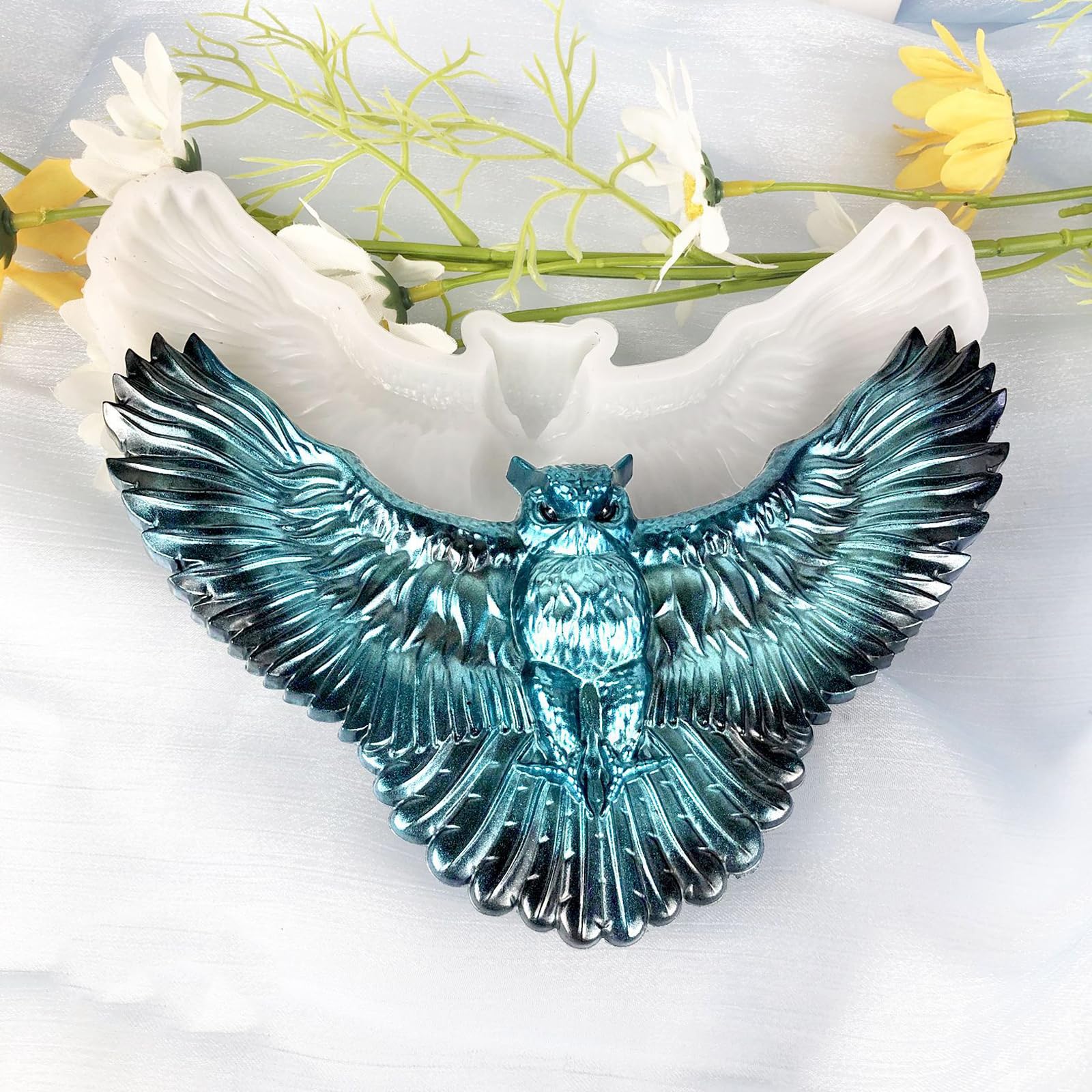 One Piece Funny Owl Silicone Mold Cute Animal Pendant Epoxy Mold Practical Owl Resin Moulds Wall Decoration for Wall Hanging Art Decoration - Image 3
