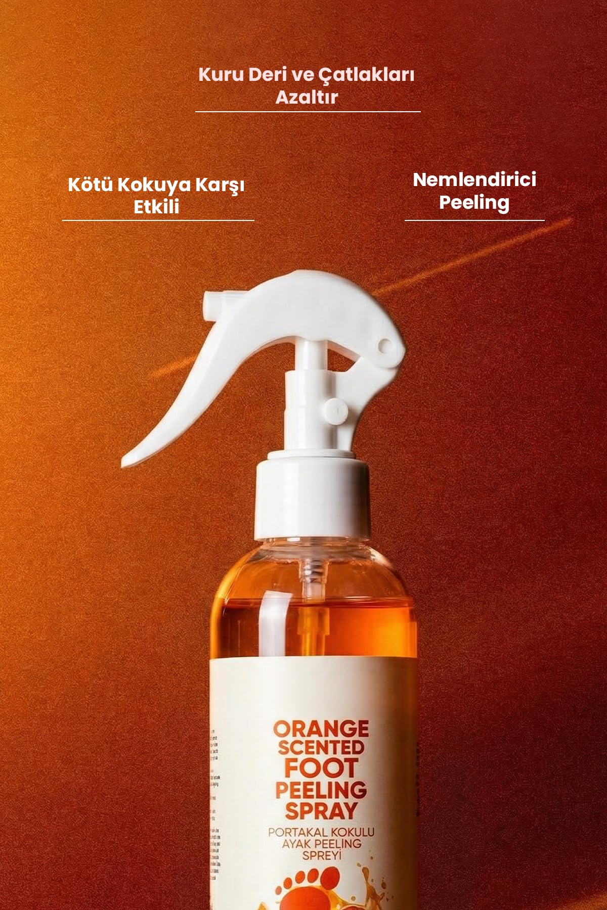 Topuk Çatlak Bakım Spreyi 250ml - Peeling, Koku Giderici, Nemlendirici, Ayak Bakım
