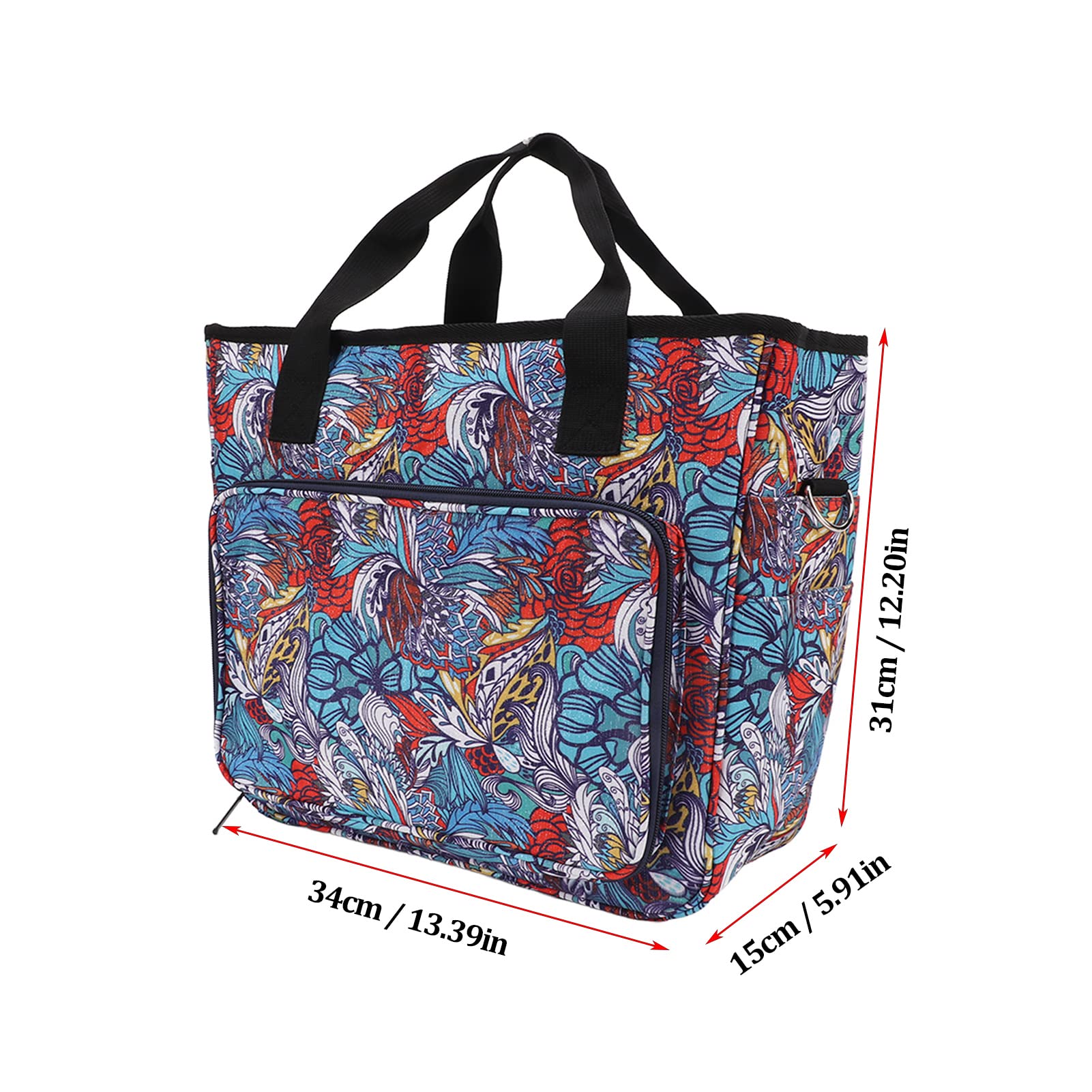 Bolsa para Tejer, Tela Oxford, Almacenamiento de Hilo Impermeable, Duradero y Liviano, Bolsa de Ganchillo Duradera, Exquisita y Portátil de Gran Capacidad, para Ganchos de Ganchillo(Rojo)