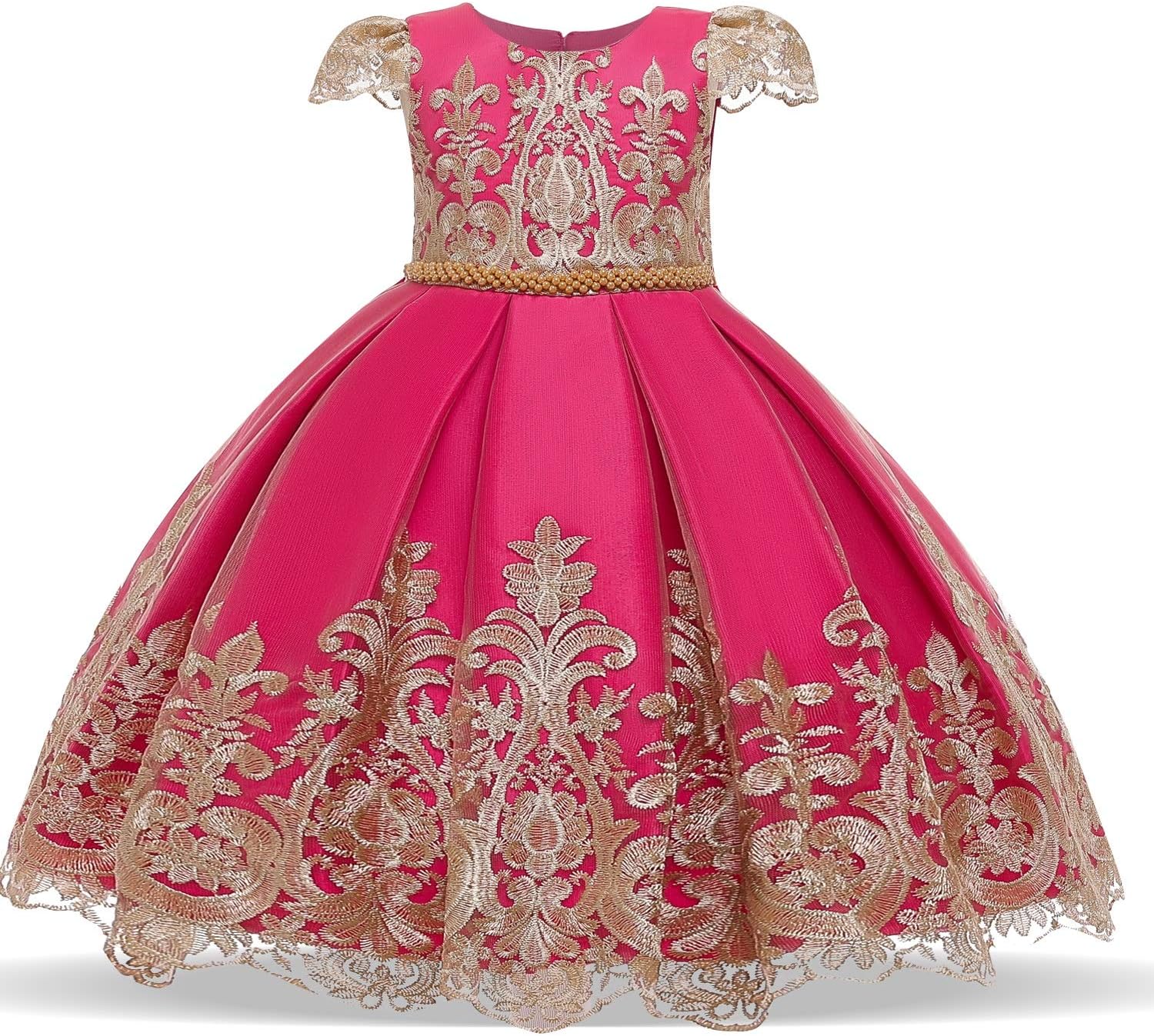 HNXDYY Flower Girl Tutu Birthday Party Pageant Lace Princess Wedding Formal Pegeant Dance Gown