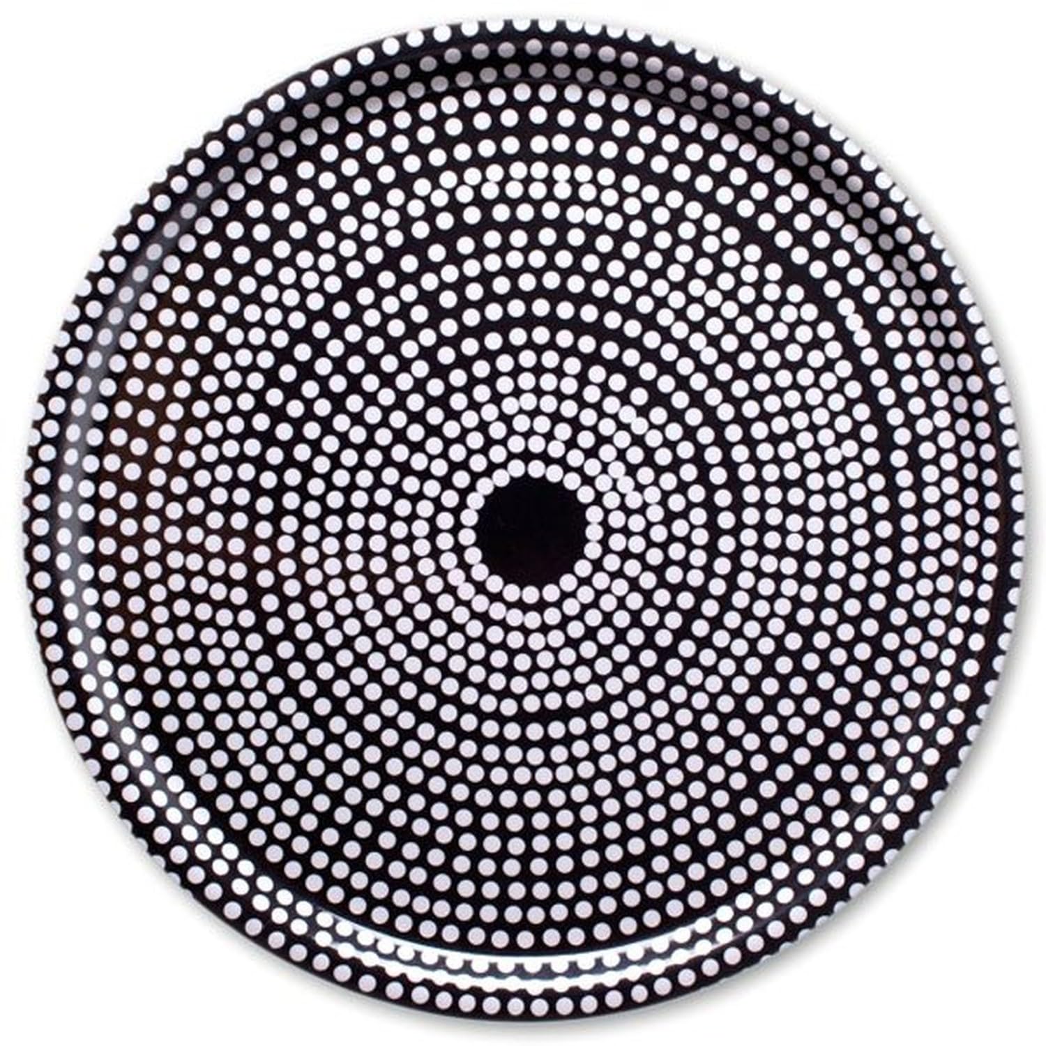 Marimekko - Tablett/Tray - FOKUS - Holz beschichtet - schwarz/weiß - Ø 46 cm