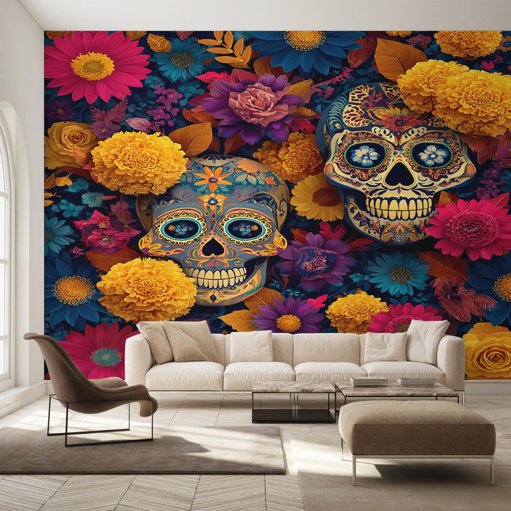 Papier peints intissé gothique fleur pour salon et chambre ado