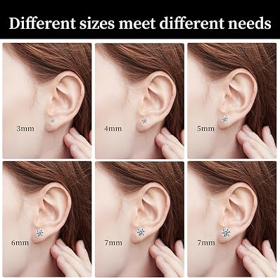 Hypoallergenic earrings Stud Earrings, Cubic Zirconia Stud Earring Set