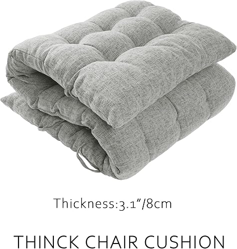 Miniatura 5 de ELFJOY Cojín para silla de descanso, lino sintético, gravedad cero, cojín de banco largo acolchado grueso para sillón reclinable, tumbona, banco,