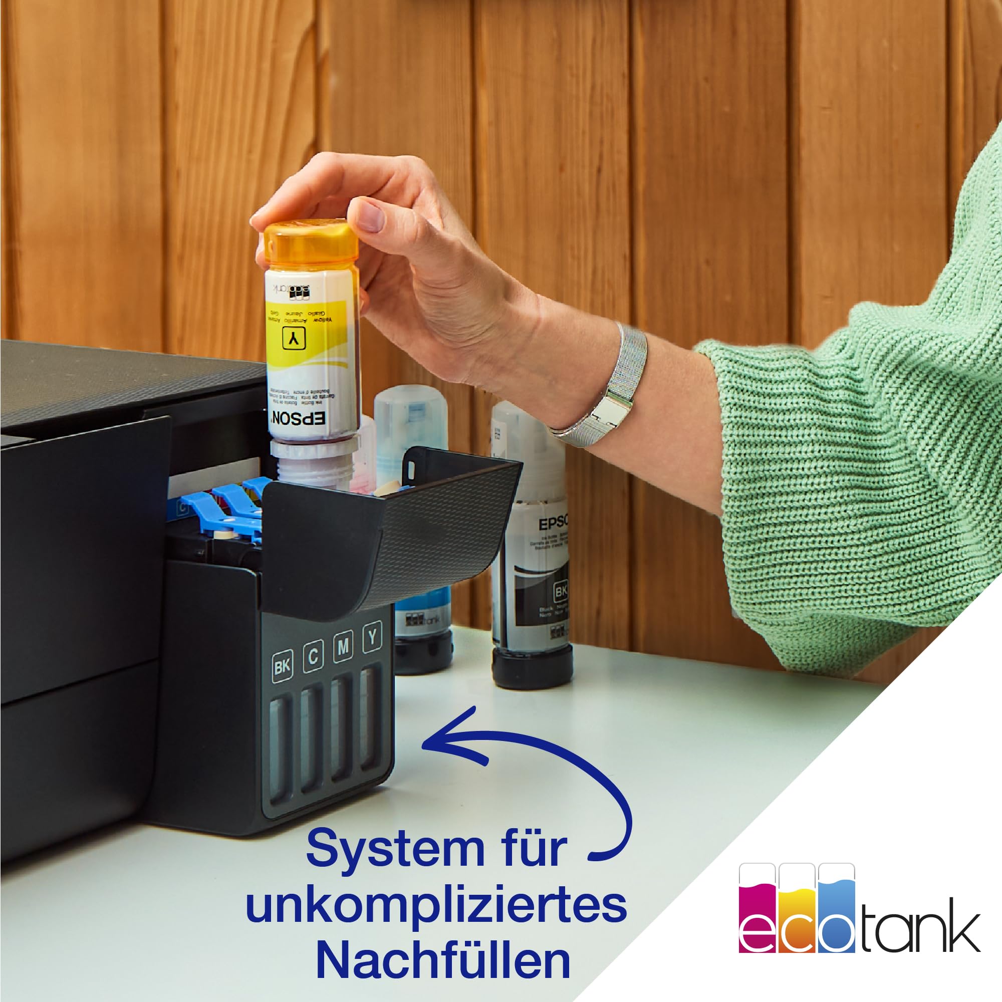 EcoTank ET-2840 DIN-A4-Multifunktions-WLAN-Tintentankdrucker, mit einem im Lieferumfang enthaltenen Vorrat an Tinten von bis zu 3 Jahren