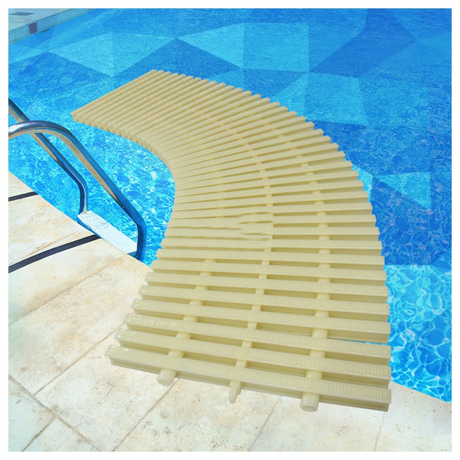Grille de trop-plein pour bonde de piscine Splice de 25x100 cm en lot de 10 pour le drainage extérieur