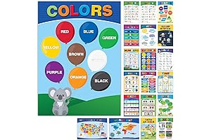 20 Toddler Spanish Learning Posters: Double-Sided Educational Essentials