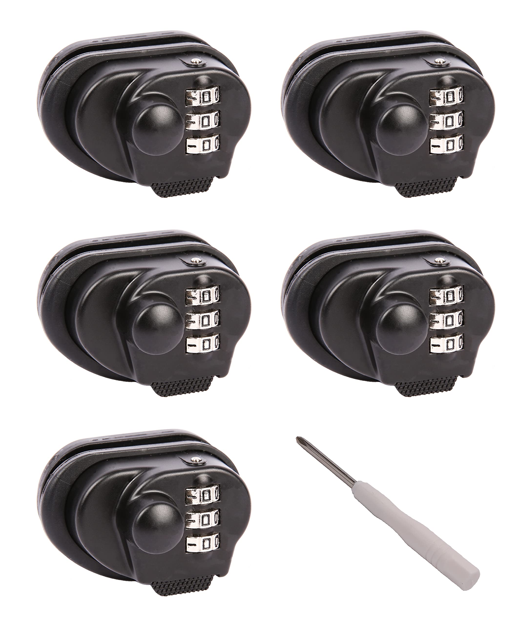 PEAKLOCK Zinc Alloy 3 Digit Combination Trigger Lock, Gun Lock Fits Rifles, Shotguns, Pistols, Handguns, BB Guns, 5PK