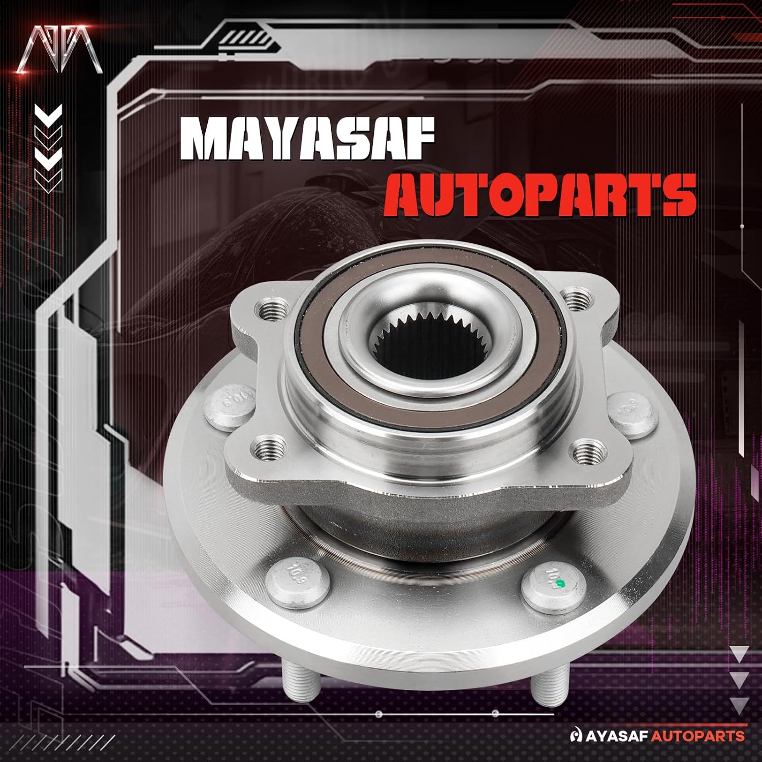MAYASAF 513286x2 Front Wheel Hub and Bearing Assembly 5 Lugs w/ABS for 2014 RAM Promaster 1500/2500/3500, 2009-2015 for Dodge Journey
