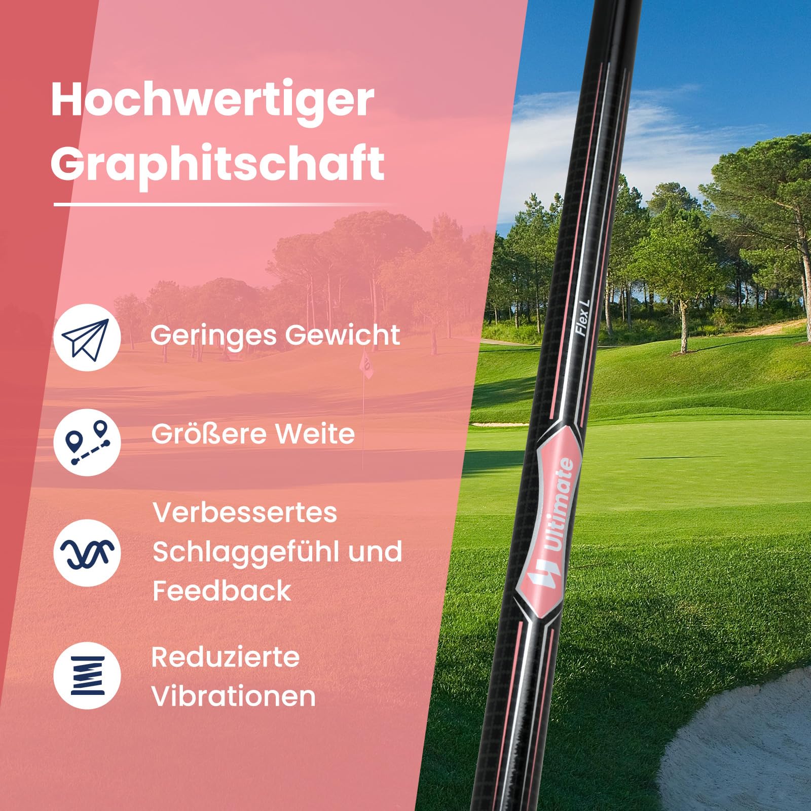 COSTWAY Golf Driver für Damen, 460CC Golfschläger aus Aluminium für Rechtshänder mit Schlägerhaube & Graphitschaft, 12°Grad, Golf-Treiber für Anfänger und Profis