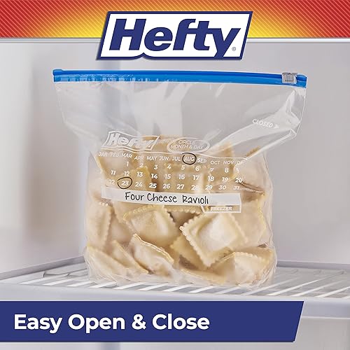 Miniatura 7 de Hefty Slider - Bolsas de calendario para congelador, tamaño de galón, 100 bolsas en total, 25 unidades (paquete de 4)