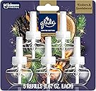 Glade PlugIns Refills Air Freshener, Embers & Sandalwood, Scented and Essential Oils for Home and Bathroom, 0.67 Fl Oz, 5 Count
