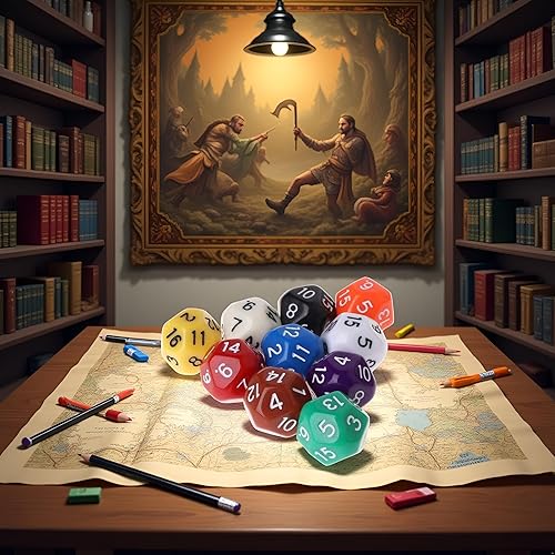 Miniatura 2 de Juego de 10 dados poliédricos para Calabozos y Dragones de 16 caras, dados poliédricos con otros juegos de mesa con surtido aleatorio multicolor