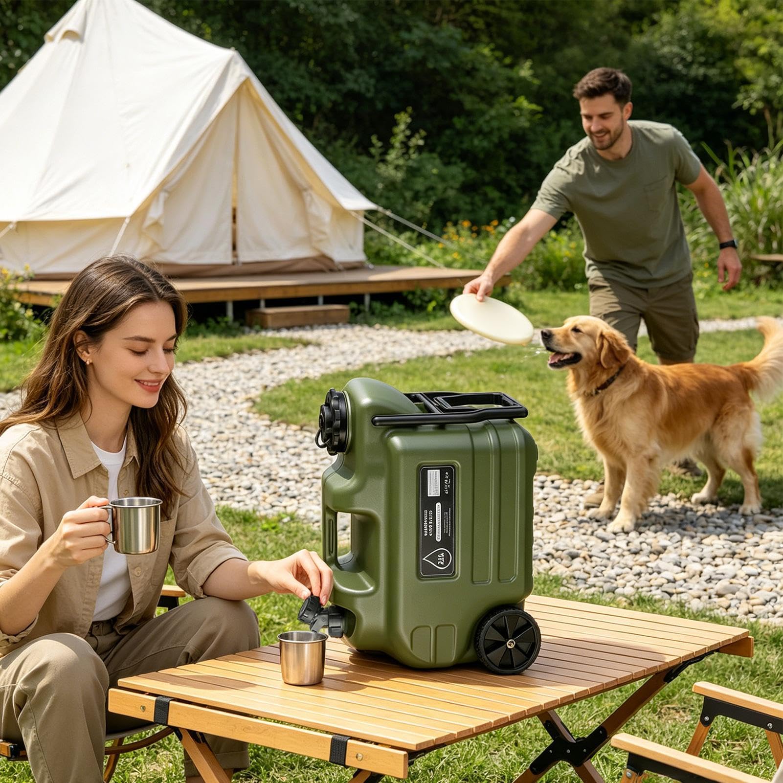 Camping Wasserbehälter 28L Tragbarer Auslaufsicherer Spender mit Zapfhahn | Tragbarer Wasserkanister Für Outdoor-Aktivitäten Picknicks Auto Wandern Survival Sturm Wohnmobil Schutz Zuhause Notfälle
