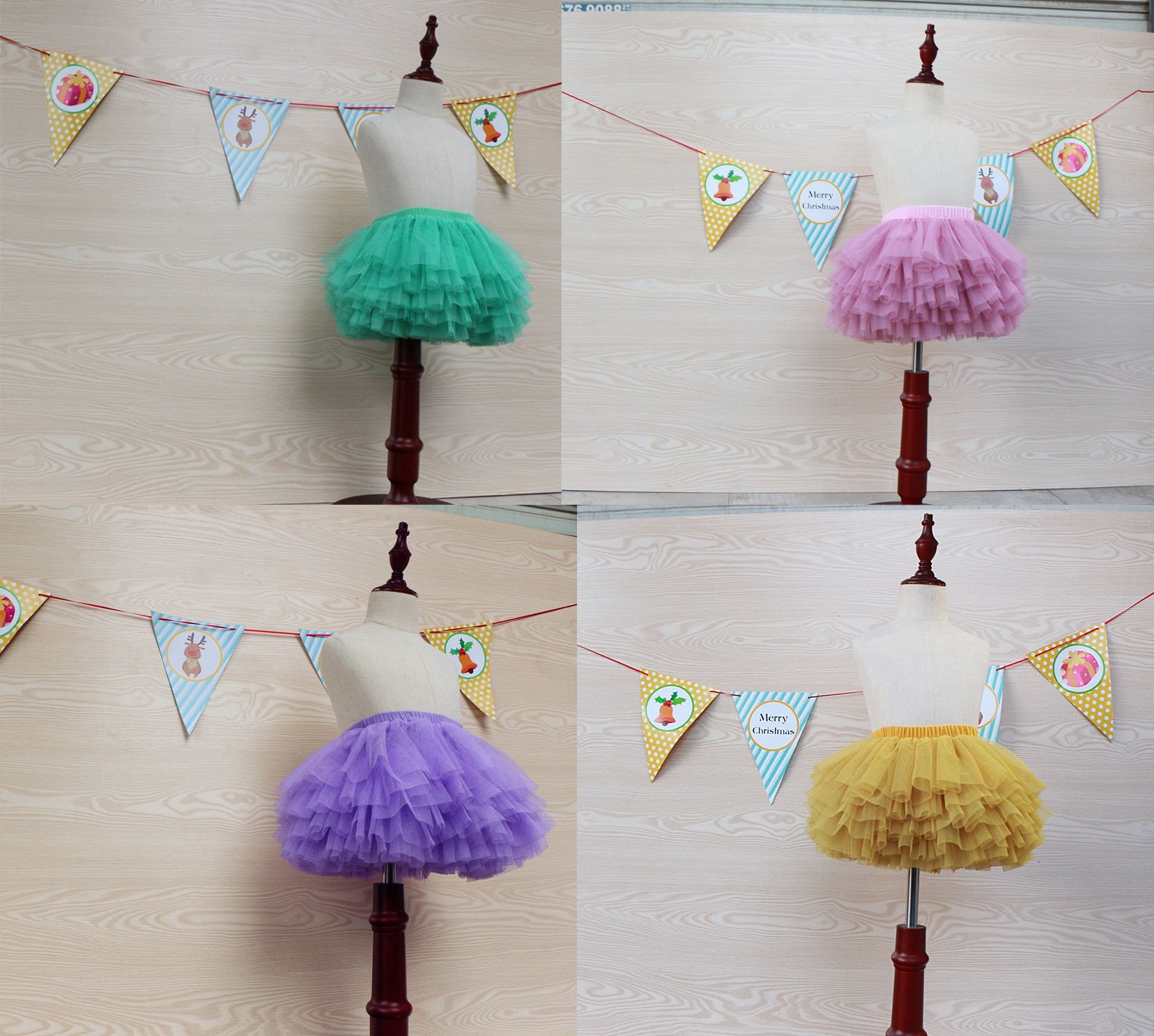 Falda tutú para bebé niña niño 6 capas Tulle faldas 1-8T - morado - 3-4 años