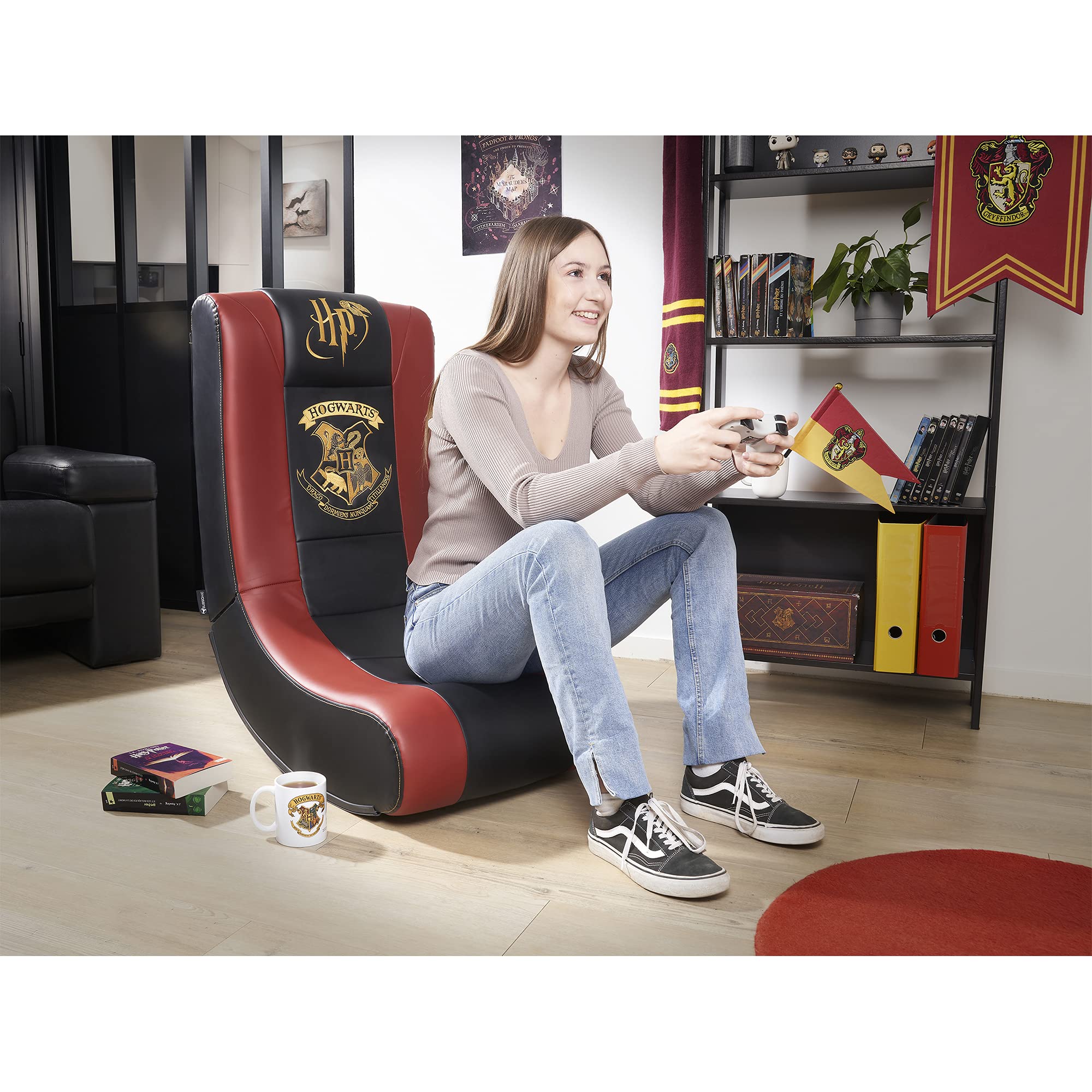 SUBSONIC Harry Potter - Pro Rock'n'seat Erwachsenen-Gaming-Stuhl - Erwachsenen-Gaming-Stuhl offizielle Lizenz