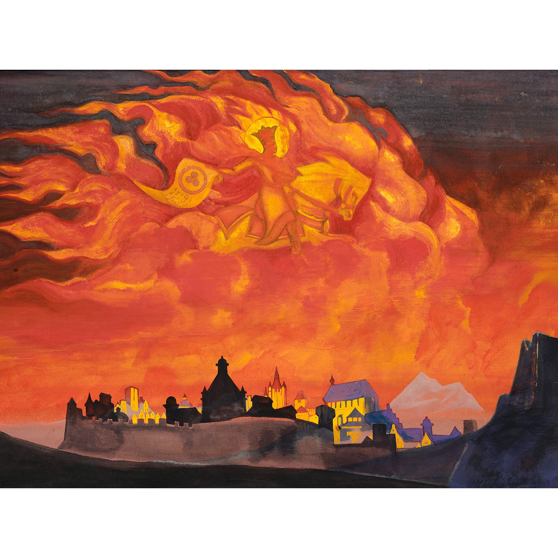 Roerich Saint Sophia Almighty Wisdom Symbolism Painting Large Print Poster Wall Art Decor Picture