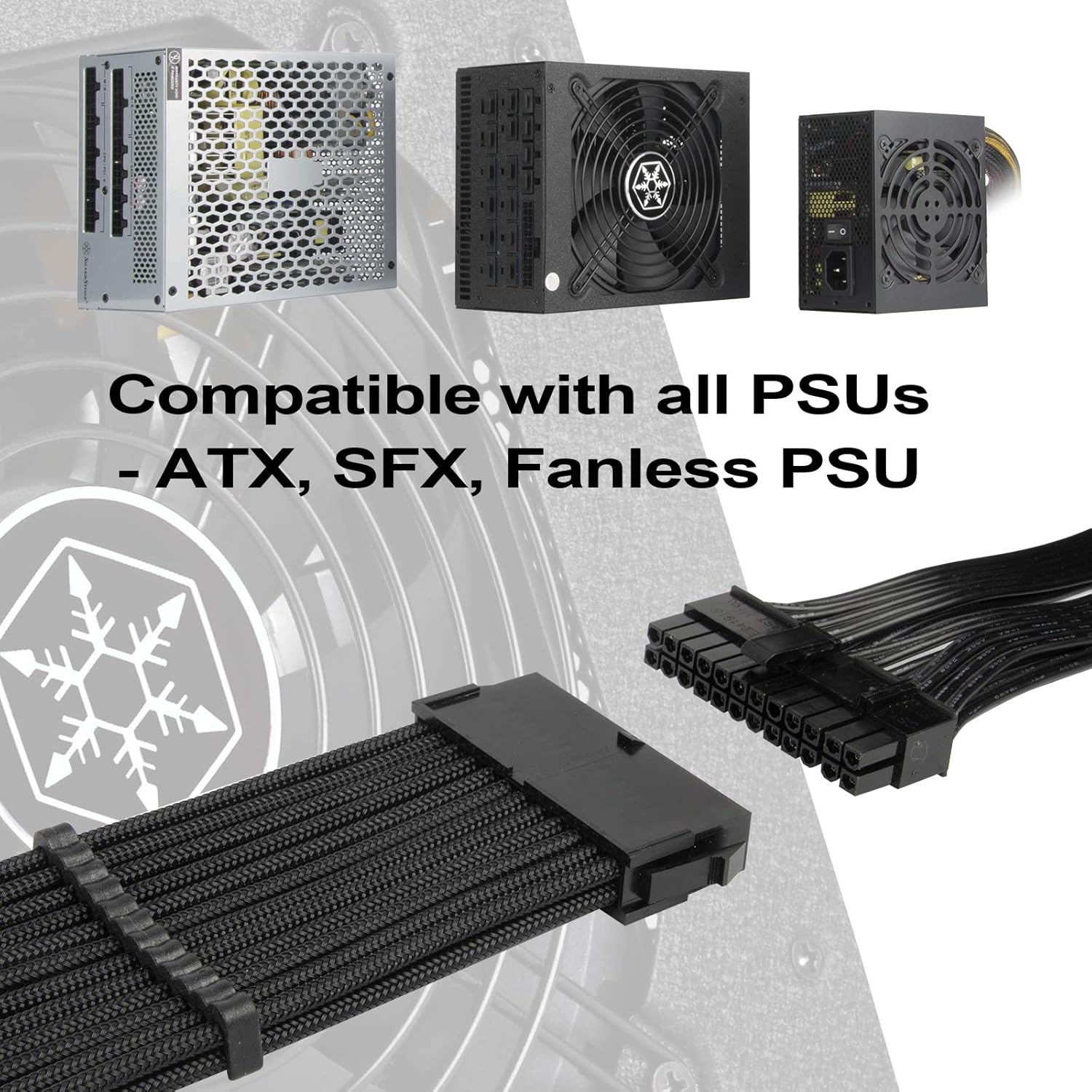 Forskellige strømforsyningstyper er kompatible med kablet