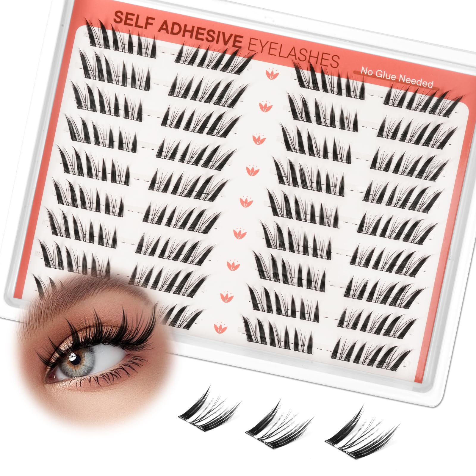 Self Adhesive Lash Fairy Lash Clusters Manga Cluster Eyelash Extensions Spiky Eyelash Clusters Individual Lashes Clusters 0 07mm