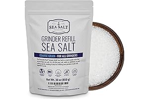 Grinder Refill Salt, Coarse Grain Sea Salt, 30 oz Bag, Sea Salt Superstore