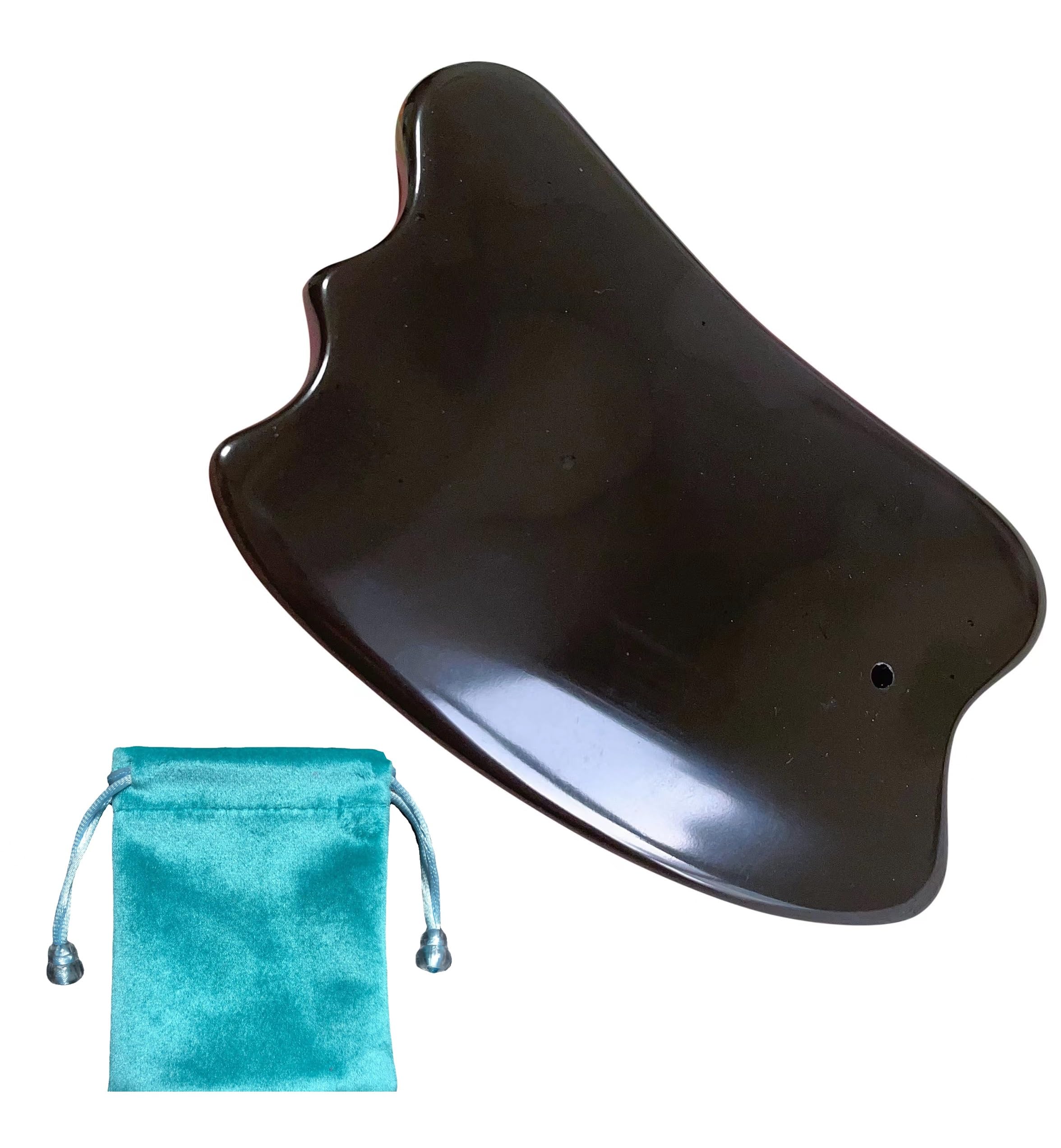 VINCHIC Natural Sibin Bian Stone Gua Sha Stone Scraping Tool Facial Tools Gua Sha Massage (A)