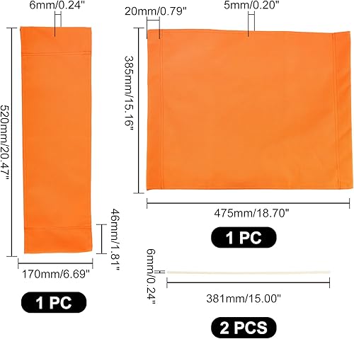 Miniatura 3 de AHANDMAKER 1 juego de lona de repuesto para silla, kit de funda de silla de directores casuales naranja, asiento y respaldo de lona de repuesto con