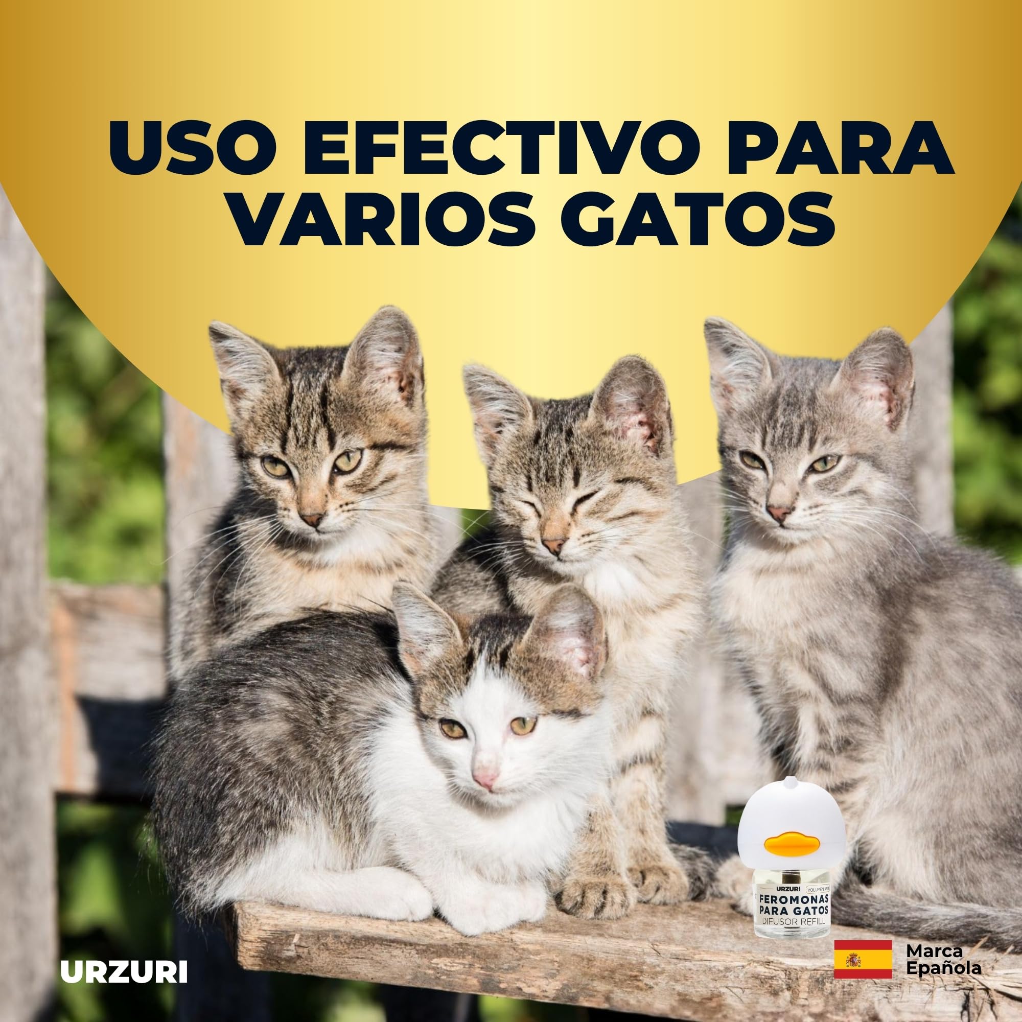 Kit Difusor y Recambio de Feromonas Faciales F3 para Gatos | Sistema de Bienestar Felino de Larga Duración (30 Días / 70m²) | Indicado para Marcaje con Orina, Rascado Vertical y Tensión Multigato