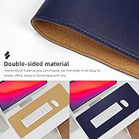 Vista 3 de Protector de escritorio de cuero, tapete de escritorio grande con corcho natural y cuero PU, alfombrilla para mouse, alfombrilla de escritorio