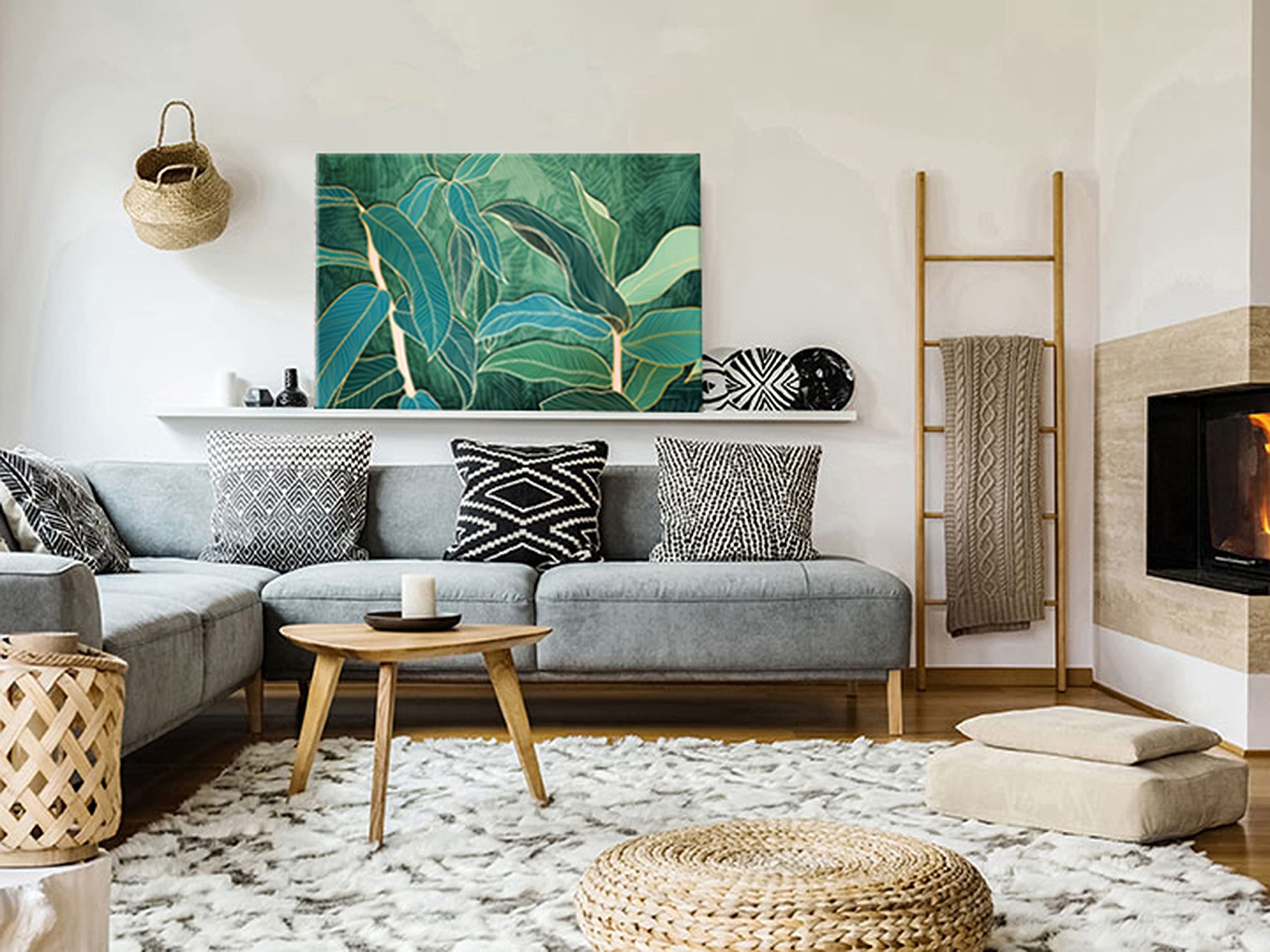 Muralo Leinwandbild 120x80 Cm – Stadtgasse Altstadt Mit Pflanzen, XXL Wandbild