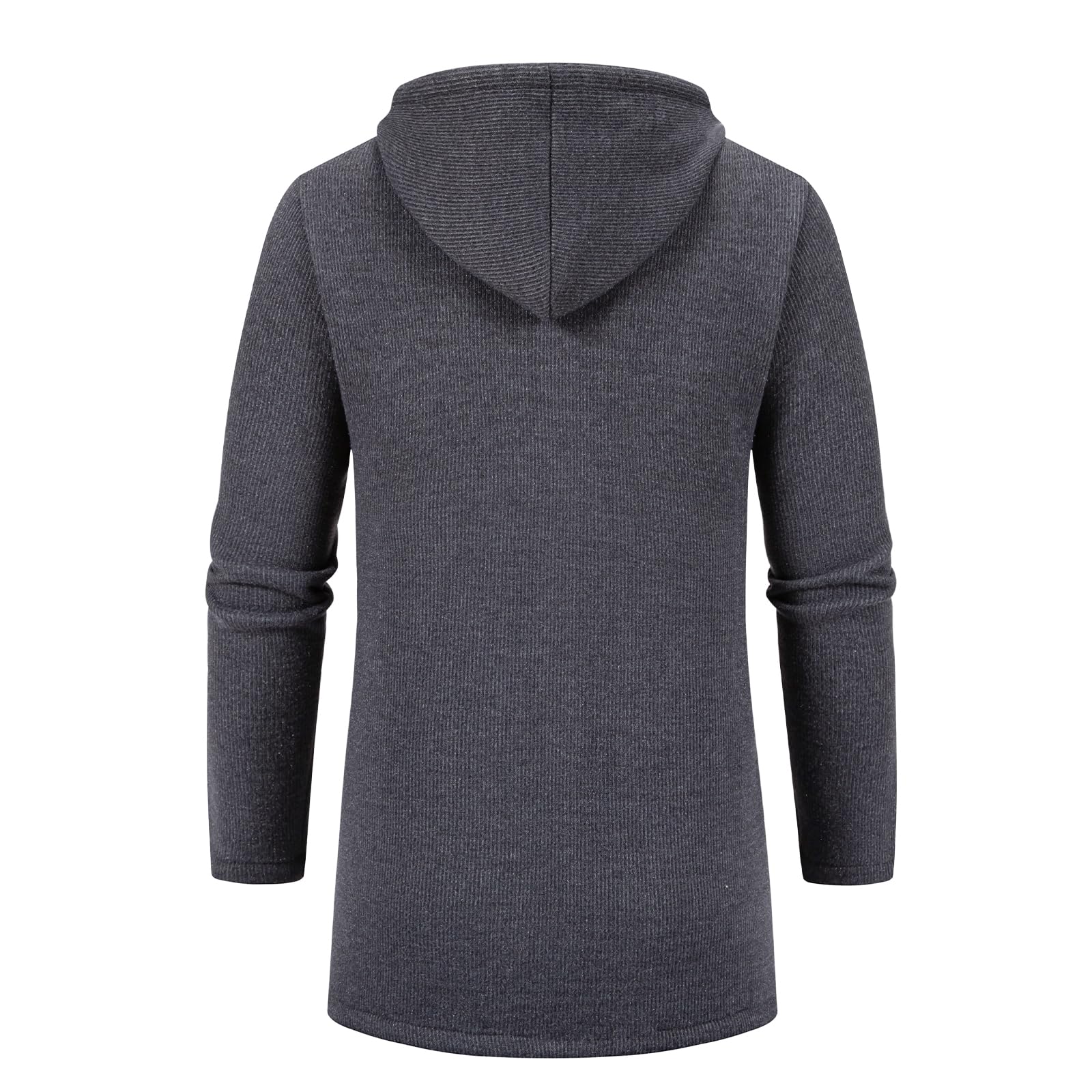 MODFUL Cardigan Herren-Strickjacke mit Kapuze Mittlere Länge