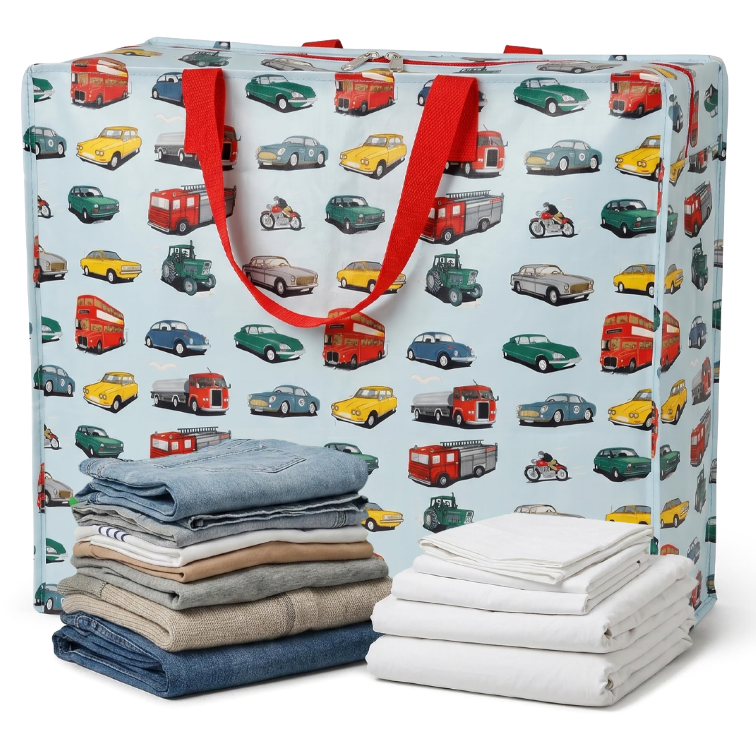 Rex London Jumbo Storage Bag – Extra Large Storage Bags with Zips for Clothes, Moving Bags & Packing Bags, Heavy Duty Laundry Storage Bags for Clothing & Wardrobe Storage, Moving House Essentials