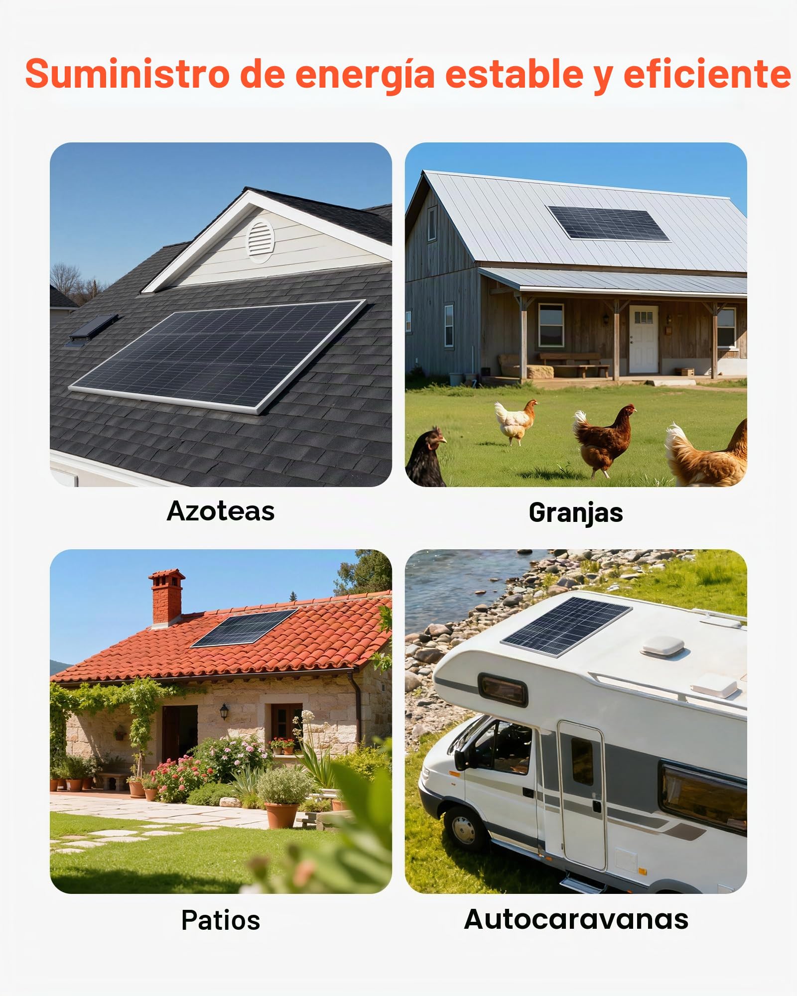 VEVOR Panel Solar 100W 2 Piezas, Módulo Solar Monocristalino Bifacial, Eficiencia 23%, Marco de Aluminio y Salida MC4, Protección IP67, para Autocaravanas Barcos Terrazas Hogar Sistema fuera de la Red