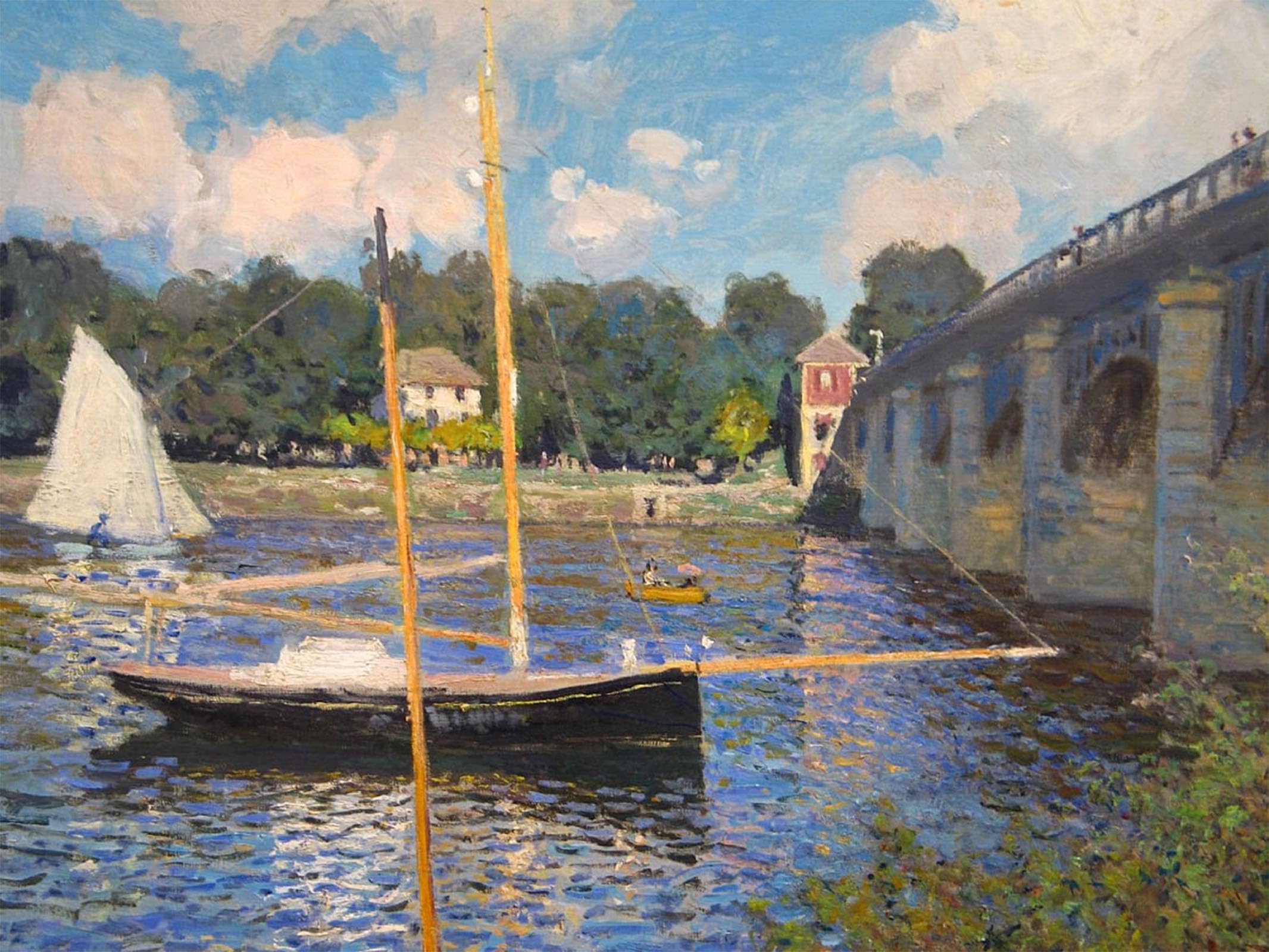 SERENDIPITP Aesthetic Poster Photo Wall Print Retro Picture Pont Dargenteuil by Claude Monet Modern Wall Artwork for Home Decor 60x90cm