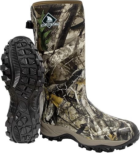 Obcursco Botas de caza para hombre, impermeables, aisladas, de 0.236in, de neopreno para caza y actividades al aire libre (camuflaje), Camo