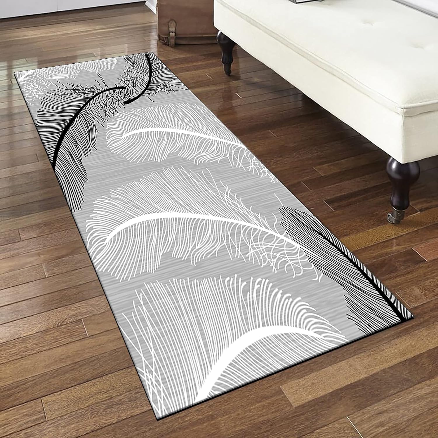 Stair Runner Carpet Non Slip 4'x20' Contemporary Long Hallway Rug for Bedroom