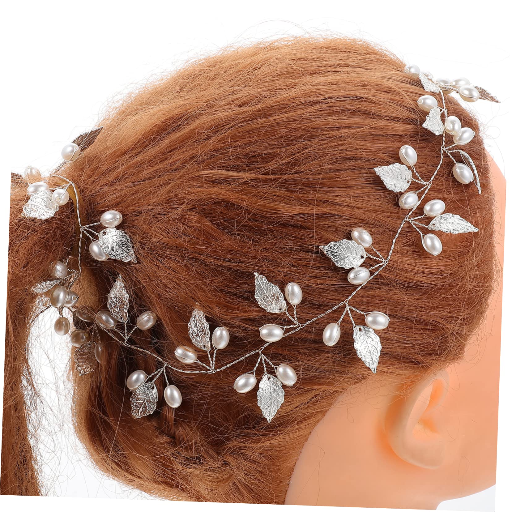 FRCOLOR 5 Piezas De Accesorios Para El Cabello De Novia Diadema De Boda Con Hojas Tocado Plateado Para Mujer