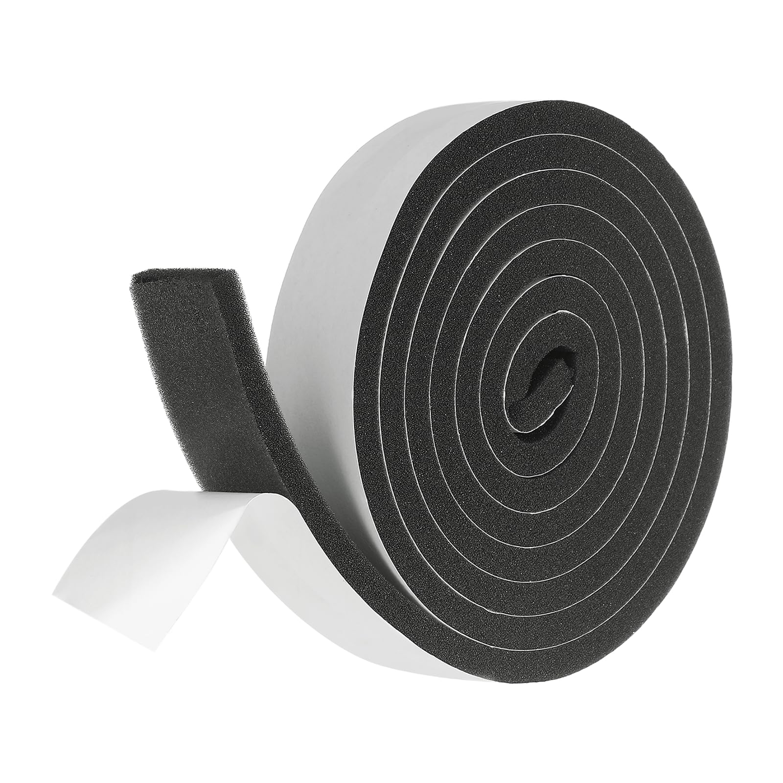 sourcing map Weather Stripping Door Seal, 30mm x 8mm Adhesive Foam Tape Seal Soundproof Insulation Strips for Door Frame Window Gaps (6.5 Feet)