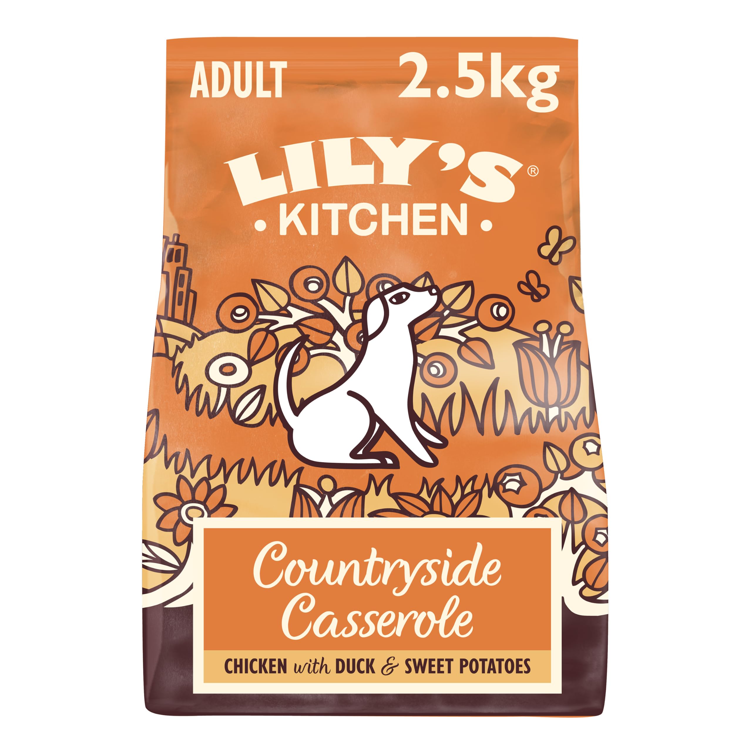 Lily's Kitchen Made with Natural Ingredients Adult Dry Dog Food Chicken & Duck Grain-Free Recipe 2.5kg Bag