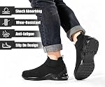 LARNMERN Chaussures d'orteil en acier Bottes de sécurité étanches